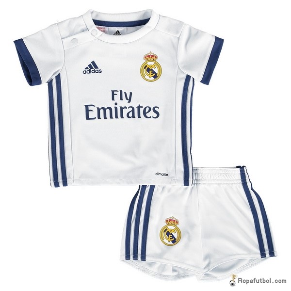 Camiseta Real Madrid Replica Primera Ropa Niños 2016/17 Blanco